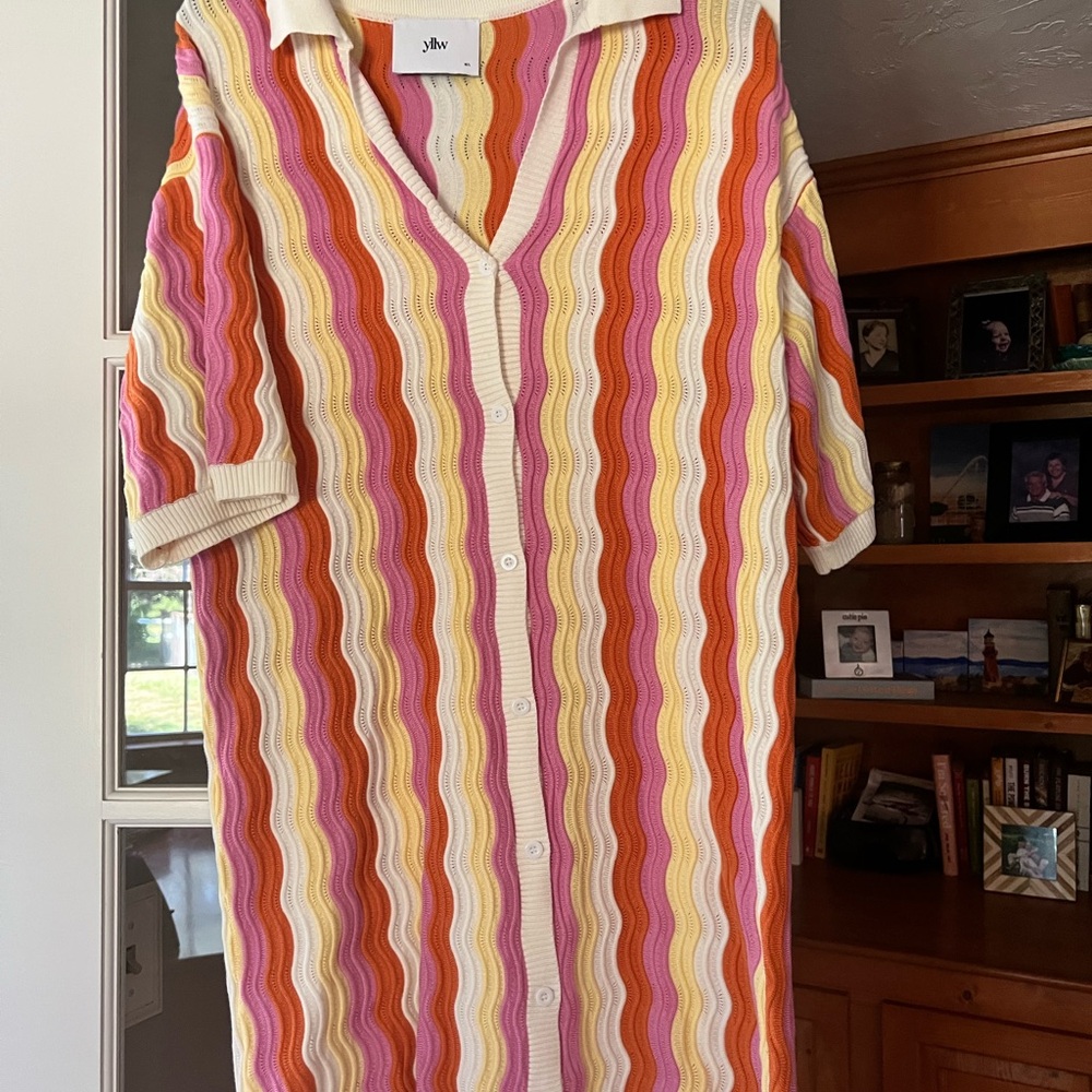 Multicolor Striped Knit Dress